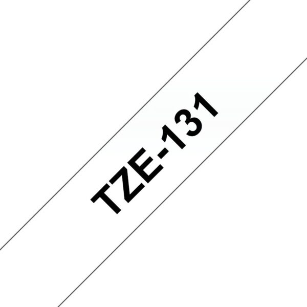 Páska BROTHER TZe-131 12mm černý tisk/průsvitný podklad, laminovaná - kompatibilní