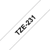 Páska BROTHER TZe-231 12mm černý tisk/bílý podklad, laminovaná - kompatibilní